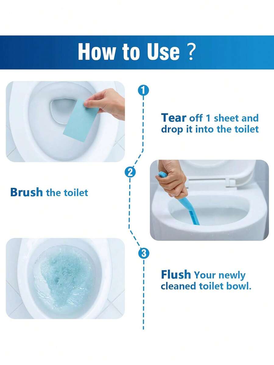 30pcs Toilet Cleaning Tablet, Low Odor, Effective Toilet Bowl Cleaner