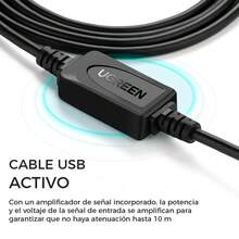 Cable Usb A Usb B Activo Para Impresora Proytector Escaner Multifuncional - 15 Metros - Ver 9
