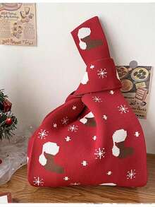 1 Chiếc Tất Giáng Sinh Bông Tuyết Đỏ Rỗng Đan Móc Thoáng Khí Nhẹ Gấp Gọn Di Động Điện Thoại Ô Mỹ Phẩm Son Môi Nước Hoa Sách Quần Áo iPad Tiệc Mở Đơn Giản Túi Xách Nữ Làm Quà Giáng Sinh Quà Tặng Bất Ngờ Kẹo Trái Cây Lưu Trữ Hàng Ngày Kỳ Nghỉ Trường Học Đi Làm Mua Sắm Chụp Ảnh Du Lịch Cắm Trại Chống Ố Chạy Bộ Túi Đựng Chìa Khóa Đa Năng Tương Thích Với Ipad Sách Quà Tặng Ngày Lễ Thích Hợp Cho Mọi Mùa Túi Quà Giáng Sinh Túi Quà Giáng Sinh Vui Vẻ Hoàn Hảo Cho Tiệc Giáng Sinh, Quà Tặng Mẹ, Quà Tặng Bà - Đỏ - Xem 2