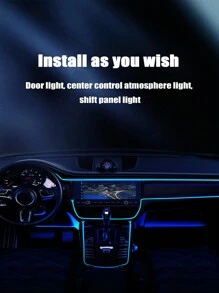 1pc Car Interior Ambient Light - Blue - View 3