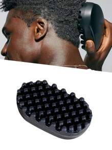 1入組可攜式,耐用且可水洗頭髮捲曲橡膠刷,髮型造型美容工具