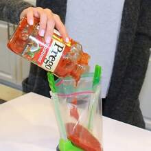 El utensilio de cocina definitivo: Soporte ajustable para bolsas de 1 pieza con base de goma para bolsas de preparación de alimentos, soportes para bolsas, clips para bolsas de almacenamiento de alimentos, bolsas de almacenamiento de plástico para congelador. Abre las manos libres para verter restos, aperitivos e ingredientes de preparación de comidas sin derrames de alimentos - Accesorios de electrodomésticos para el hogar verde, utensilios, herramientas, artículos navideños, cocina navideña