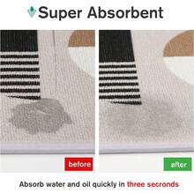 Boho Kitchen Rugs 2 Piece Rubber Kitchen Rugs and Mats Non Skid Washable Grey Kitchen Runner Rug Set Anti Fatigue Absorbent Kitchen Mats for Floor Laundry Room Home Office Sink - Grey - View 4