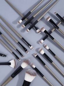 20件套化妆刷套装，包含腮红刷、粉底刷、眼影刷、散粉刷、眉刷、睫毛刷、唇刷、眼线刷等，柔软的化妆工具，化妆刷套装，化妆刷套装，化妆刷套装，全套化妆刷，化妆刷套装，全套化妆工具，刷子套装，化妆刷套装，化妆礼盒，套装，赠品，专业化妆刷，全套化妆工具 - 綠色 - 查看 2