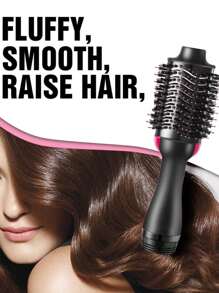 Cepillo Secadora Alaciadora De Cabello Profesional - Negro - Ver 3