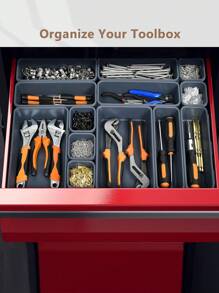 1 Set Mit 8 Teilen, Werkzeugkasten-organizer, Tablett-trennwand-set, Schreibtisch-schubladen-organizer, Garagenorganisation Und Aufbewahrung, Werkzeugkasten-zubehör Für Rollwerkzeug, Truhe, Wagen, Schrank, Werkbank, Kleinteile, Hardware