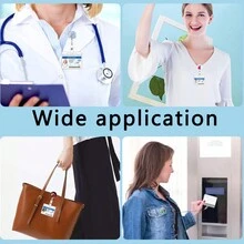 Portatarjetas De Identificación, Cordón Retráctil, Clip De Carrete Para Oficina, Estudiante, Médico, Llave, Trabajo, Accesorios Para Tarjetas, 5 Uds.