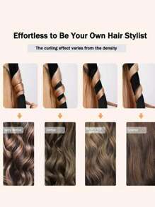 1 件装懒人无热卷发棒 - 睡眠用无热卷发器 - CurlyFoam 海绵卷发棒 - 夜间护发工具、返校季、旅行度假必备、女士发饰 - 黑色 - 查看 7