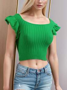 cropped modal feminina manga borboleta