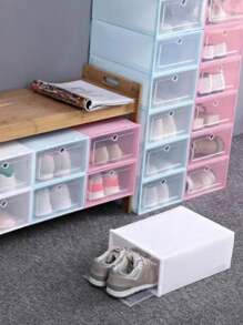 Cajas de almacenamiento de zapatos, organizador apilable de plástico transparente, paquete de 4 - Multicolor - Ver 9