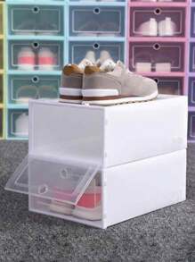 Cajas de almacenamiento de zapatos, organizador apilable de plástico transparente, paquete de 4 - Multicolor - Ver 3