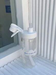 1 pièce Bouteille d'eau portable 500 cm, Tasse d'étudiant, de bureau, de sport en extérieur anti-chute, Bouteille d'eau