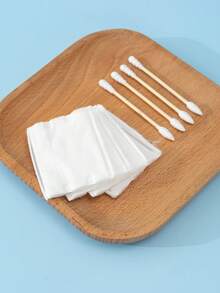 25pcs White Disposable Makeup Applicator + 150pcs Double Tipped Swab For Cleaning - White - View 3