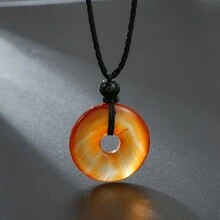 1條手工編織可調節天然寶石釦扣吊墜項鏈,中性風格,假日禮物 - 項鍊 - 查看 20