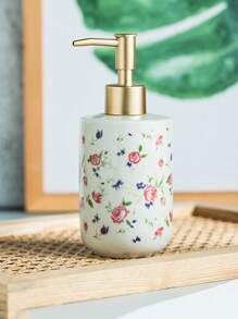 1個復古簡約風格的壓瓶,帶有泵式分配器,適用於浴室沐浴用品,如洗髮水,淋浴露,肥皂,空瓶可用作消和肥皂分配器