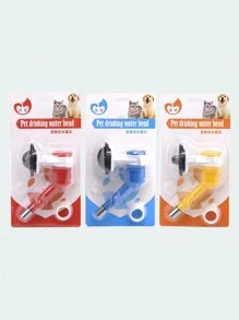 1pc Random Color Pet Drinking Head Hanging Water Bottle With Roller Ball Dispenser For Cats And Dogs - Multicolor - View 1