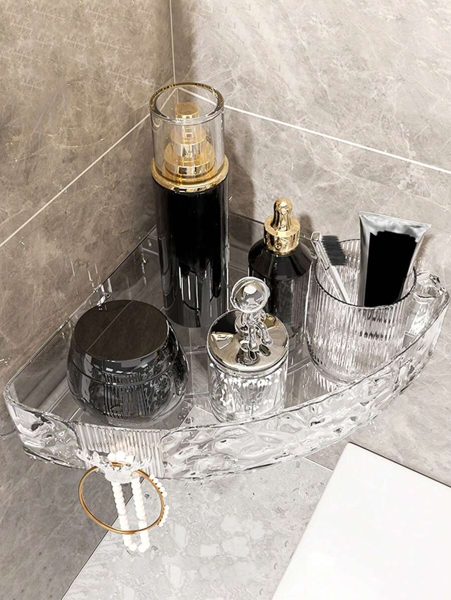 Łazienka Trójkątny Regał do przechowywania - Przezroczysty - Zobacz 1