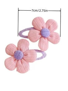 1 對/2 件女孩可愛布藝髮夾,向日葵裝飾女式髮夾,不損傷頭髮