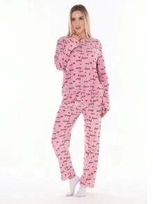 PIJAMA COMODA Y SUAVE MODA DAMA - Rosa - Ver 2