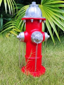 1入組樹脂小消防栓花園裝飾物,適用於戶外花園裝飾和工藝品 - 彩色 - 查看 3
