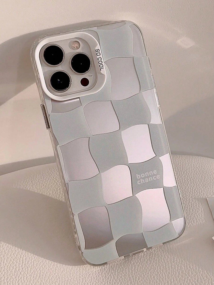 1 Ốp Điện Thoại Họa Tiết Lưới Xoắn Bóng Tương Thích Với Apple IPhone