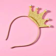 1 件女孩皇冠耳钉珍珠发带，甜美时尚公主系列发饰，适合女孩日常装扮，最便宜的商品