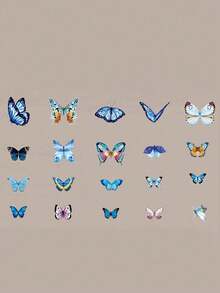 40pcs/pack Retro Butterfly & Dragonfly Pet Sticker Set For Scrapbooking, Journaling, Cardmaking, Etc. - Multicolor - View 6