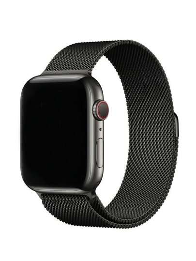 1pc Unisex Stainless Steel Milanese Magnetic Replacement Band Compatible With 45/49/38/40/41/42/44 Mm Apple Watch Series 1/2/3/4/5/6/7/8/se