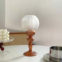 1個歐式風格奢華磨砂玻璃台燈造型燭台,復古造型,適用於婚禮攝影道具和家居裝飾 - 彩色 - 查看 9