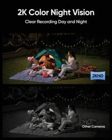 Security Solar Wall Light Cam S120, Solar Security Camera, Wireless Outdoor, 2K Camera, Forever Power, Motion Activated Light, AI Detection, IP65 Waterproof, Spotlight, No Monthly Fee - Preto - Visão 4