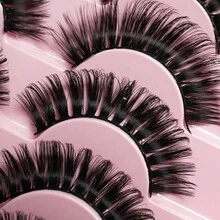 10pairs 3d Russian Style Curly False Eyelashes, Thick Long Eye Makeup Lashes - Fluffy Lashes - View 5