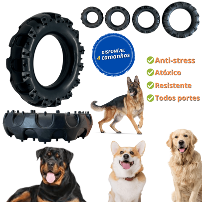 Brinquedo para cachorro mordedor de borracha pneu todos tamanhos
