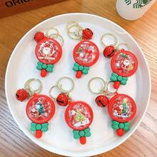 Christmas doll bag charm keychain - Burgundy - View 4