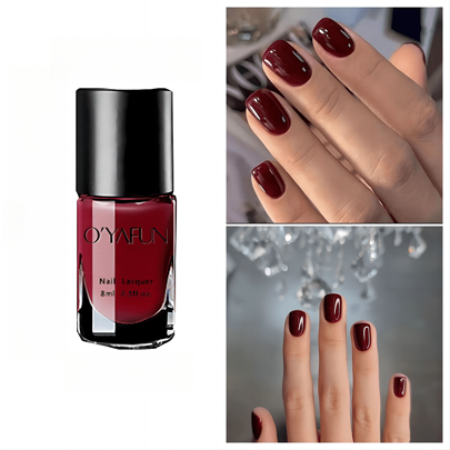Jam-colored Water-based Nail Polish, Quick-drying, Long-lasting, Peelable, Chip-resistant Nail Varnish
