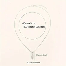 1入簡約可愛貓形吊墜項鍊,適合女性日常休閒聚會首飾情人生日禮物 - 銀色 - 查看 6