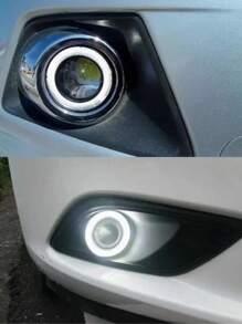 2faros Led Ojo De Ángel Niebla 3/3.5 Pulgadas Auto Universal - Blanco - Ver 3