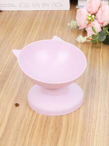 Plastic Tall Feeding Bowl Spine Protection Pet Bowl For Cats And Dogs - Pink - View 3