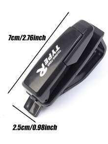1pc Pvc Car Sun Visor Sunglasses Clip - Black - View 2