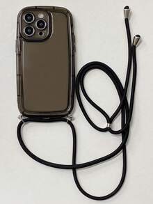 1 Miếng Màu thuần Dây thừng Dây đeo có thể điều chỉnh , Có thể Túi đeo chéo Vai Hoặc Cái cổ Dây đeo + 1 Miếng Xà bông Bong bóng Thiết kế Bảo vệ Ốp lưng & bao da điện thoại Tương thích với - màu đen - Xem 4