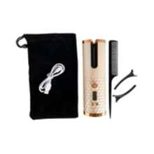 Rizador de pelo automático inalámbrico, plancha automática de ondulación en espiral, máquina de rodillo mágico eléctrico, electrodomésticos de peinado de cabello, - Gris - Ver 3