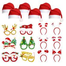 12 buc. Anul Nou Anul Nou Decoratiuni de Craciun Stil Aleatoriu Set de ochelari Vacanta Adulti Copii Cadouri de Craciun Palarii Cap Catarama Cercuri En-gros