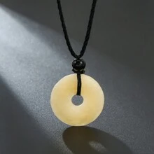 1條手工編織可調節天然寶石釦扣吊墜項鏈,中性風格,假日禮物 - 項鍊 - 查看 25