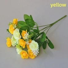 1 件 15 頭人造野草和玫瑰 Diy 花冠部件適合婚禮家居裝飾、室內、春節、工藝品