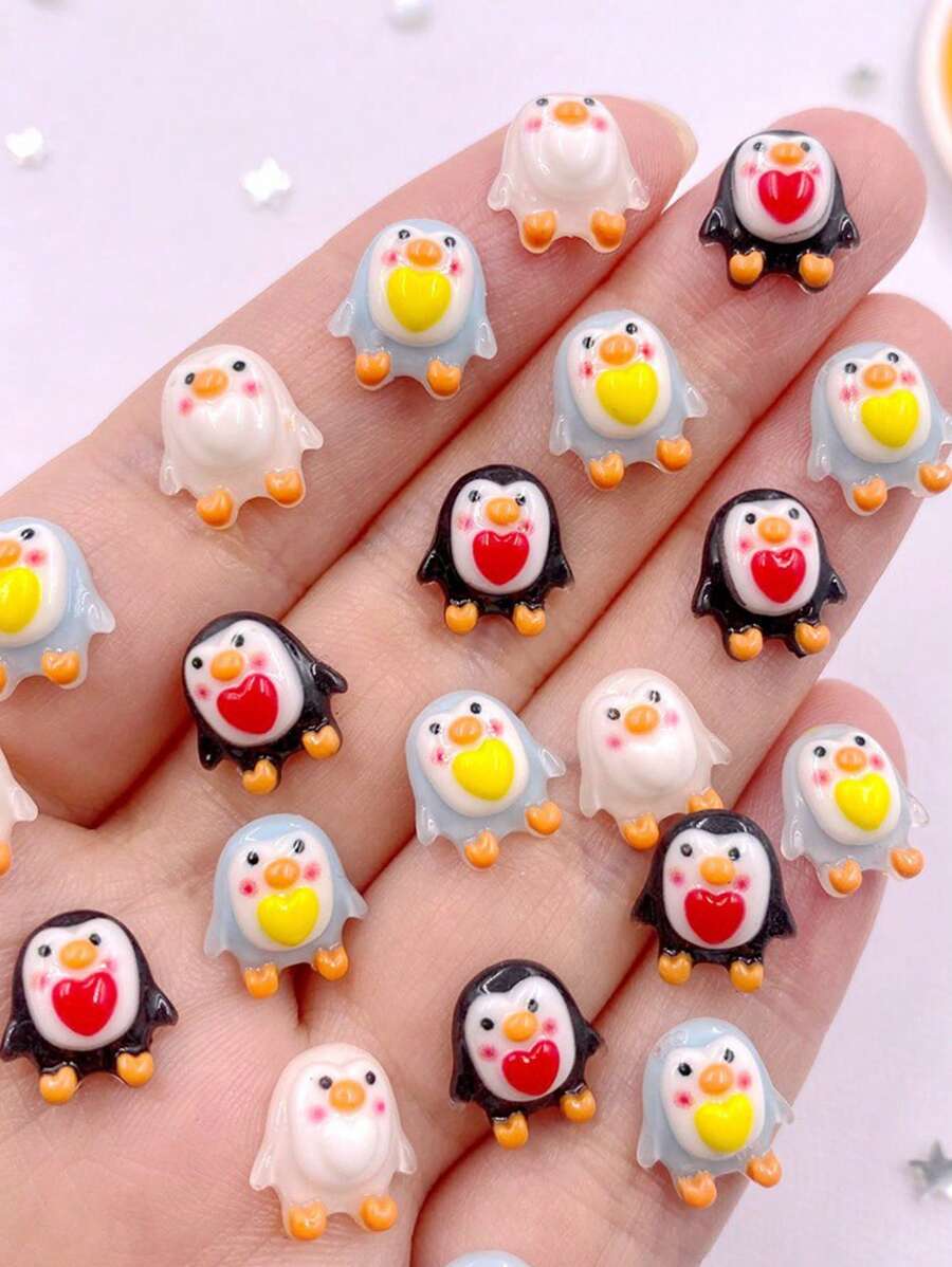 30pcs Màu sắc tùy ý Nhựa Nhấp nháy Chim cánh cụt 3D Hình dán nghệ thuật móng tay DIY Kẹp Nghệ thuật Ốp lưng & bao da điện thoại Đồ trang trí Đúng mốt Hoa tai Phụ kiện Thủ công mỹ nghệ - Nhiều màu - Xem 1