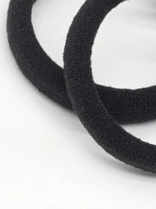 50pcs/Pack Ladies' Simple & High Elasticity Basic Hair Ties For Daily Use Casual Ponytail Holders Hair Elastics Hair Rubber Bands Scrunchies Hair Rope ,Gym Sport Outfit Hair Accessories Head Accessories Elastic Band - Black - View 7