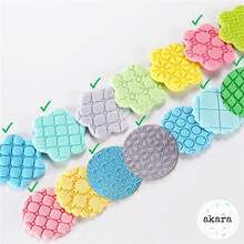 Juego 9 Sellos tipo Marcadores De Rombo para Texturizado de Fondant Decoración de Pasteles y Galletas