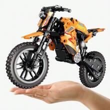 Moc積木機械組gt機車成人組裝高難度越野沙灘m1000機車模擬模型擺飾品節禮物 - 薑色 - 查看 7