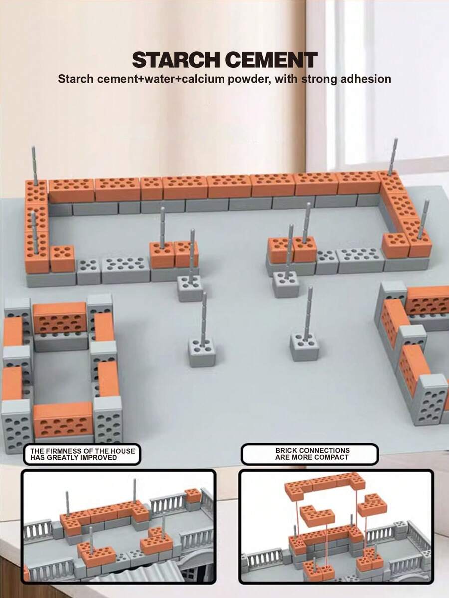 Diy Mini Building Blocks Toy Set With Small Particles, Creative Miniature Building Block House