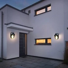 1pc太陽能戶外暖光人體感應壁燈適用於戶外花園別墅照明