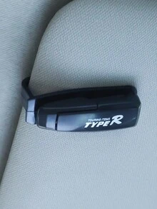 1pc Pvc Car Sun Visor Sunglasses Clip - Black - View 8